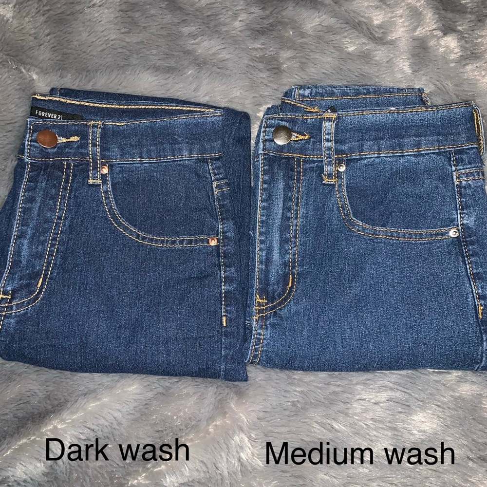 Medium wash forever21 high rise skinny ankle jean